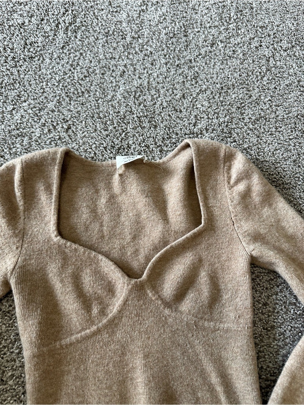 Wilfred Greer Sweater Size XS Heather Tannin Aritzia - Picture 8 of 10